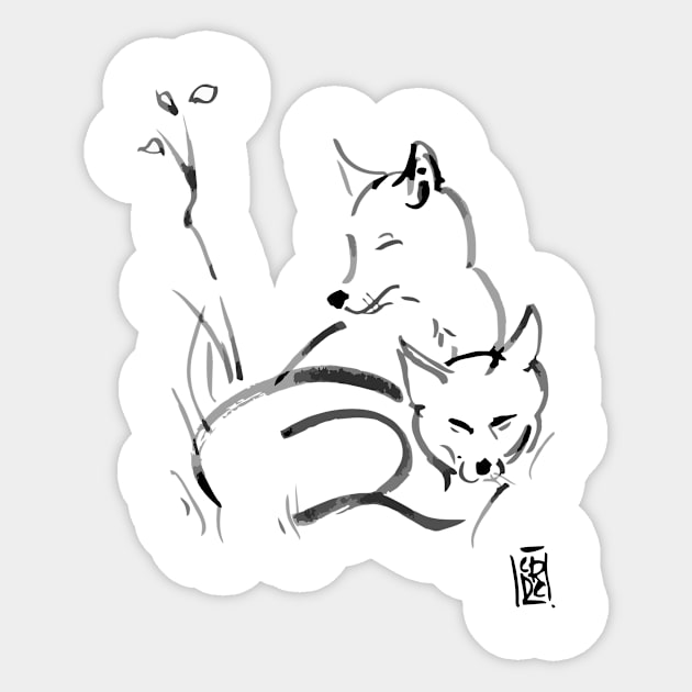 fox family Sticker by eRDe